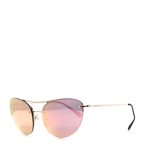 PRADA Aviator Sunglasses SPS 51R Gold 